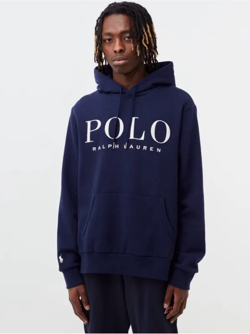 Classic Plain Hooded Sweatshirt - Navy Blue. Sz L. Good condition